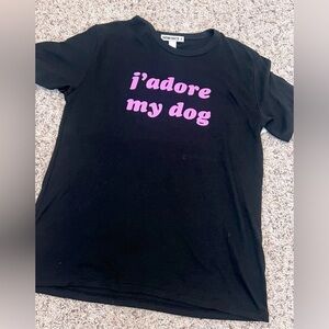 Cute black dog tshirt NWT by Semi Nice